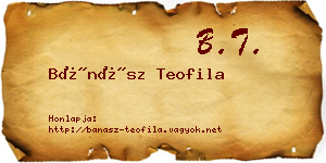 Bánász Teofila névjegykártya